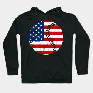 Usa America Flag Baseball 4Th Of July Hoodie